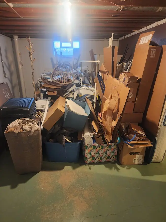 Roll-off dumpster container at job site for Construction Dumpster Rental in Stow